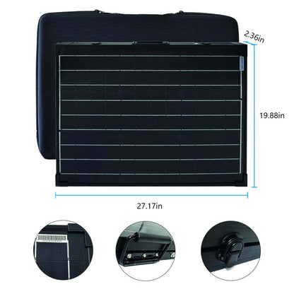 ACOPower 100w 12v Portable Solar Panel kit, Foldable Mono Suitcase, proteusX Waterproof 20A Charge Controller