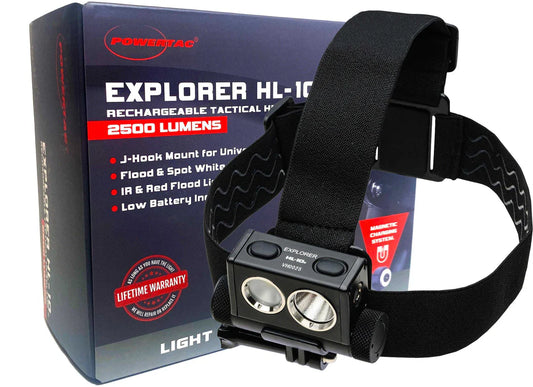 Explorer HL-10 - 2,500 Lumen White/Red/IR Headlamp