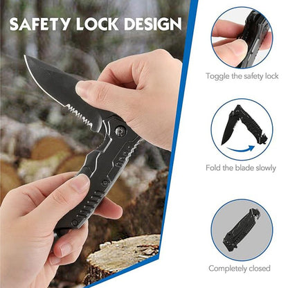 Folding Pocket Knife, Seat Belt Cutter, Multi-Functional Emergency Tool For Men And Women, Tactical Knife With Window Breaker