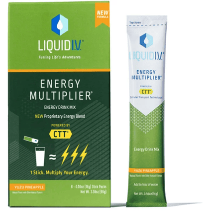 Liquid I.V. Energy Multiplier Energy Powder Packet Drink Mix; Yuzu Pineapple; 6 Ct