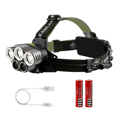 Rechargeable Headlamp 20000 Lumen LED Headlight 6 Modes Headlamp